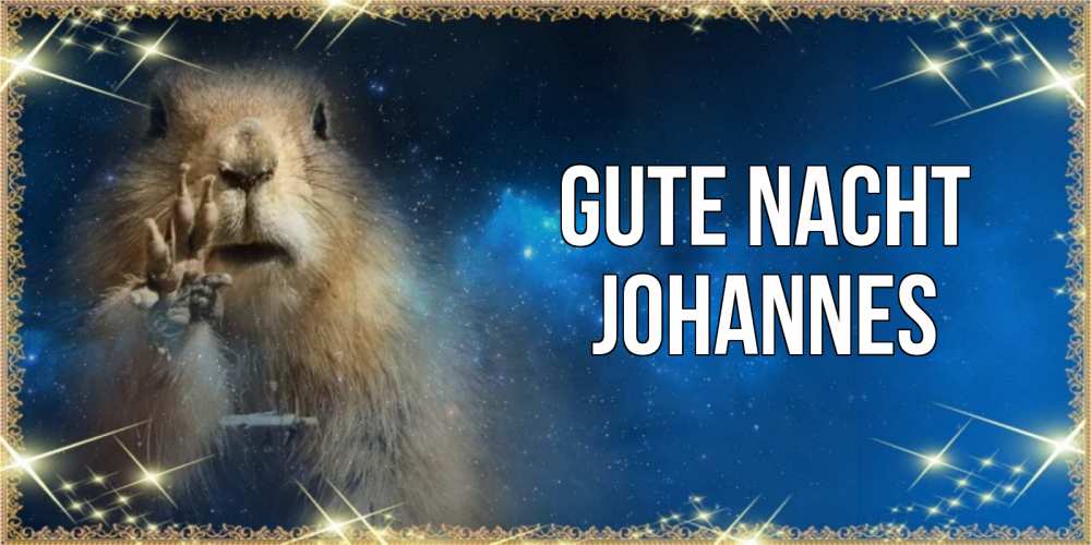 Открытка на каждый день с именем, Johannes Gute Nacht спокойной ночи сладких снов Прикольная открытка с пожеланием онлайн скачать бесплатно 