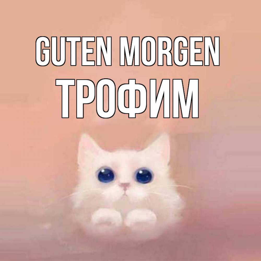 Открытка на каждый день с именем, Трофим Guten Morgen на розовом фоне Прикольная открытка с пожеланием онлайн скачать бесплатно 