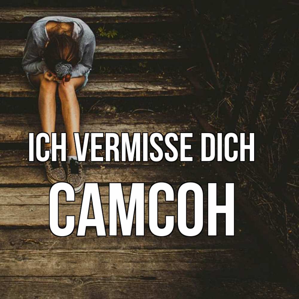 Открытка на каждый день с именем, Самсон Ich vermisse dich грущу Прикольная открытка с пожеланием онлайн скачать бесплатно 