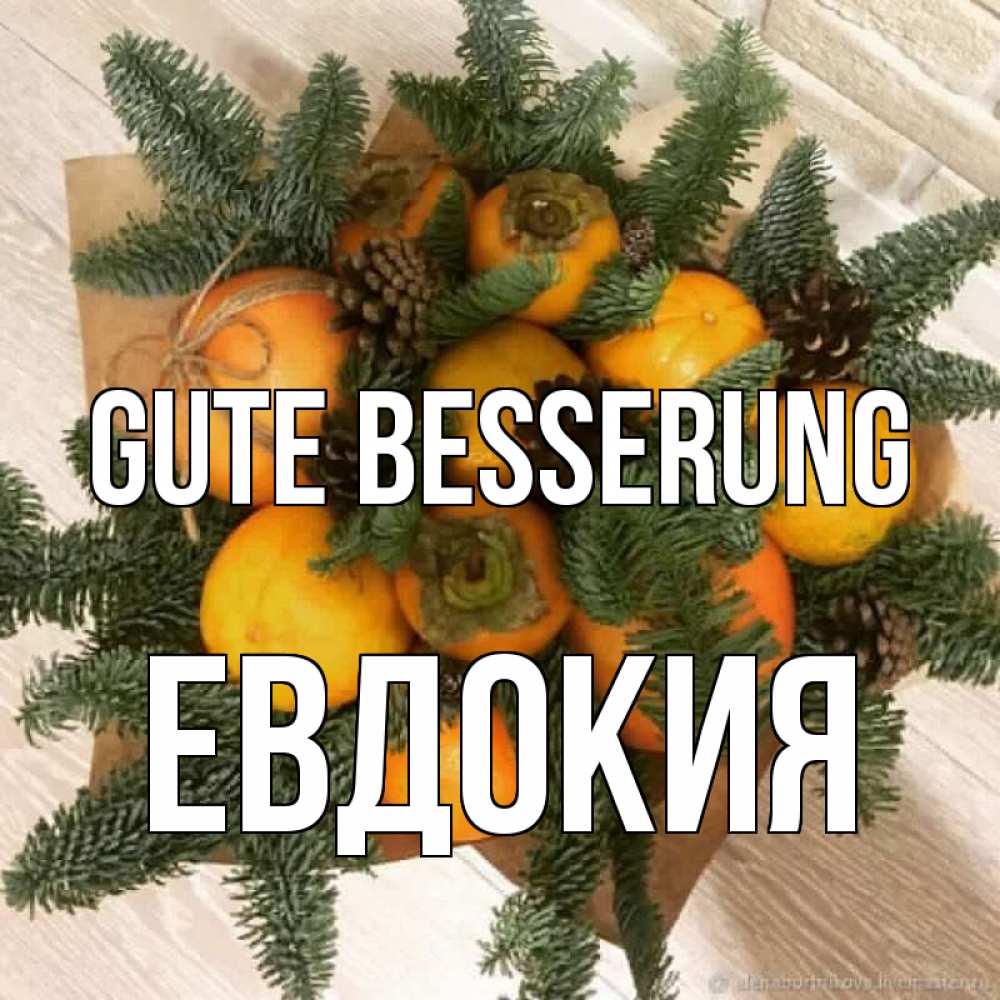 Открытка на каждый день с именем, Евдокия Gute Besserung апельсины и хурьма Прикольная открытка с пожеланием онлайн скачать бесплатно 