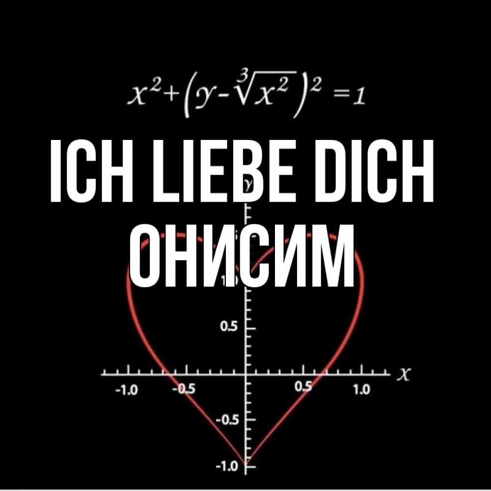 Открытка на каждый день с именем, Онисим Ich liebe dich сердечная формула Прикольная открытка с пожеланием онлайн скачать бесплатно 