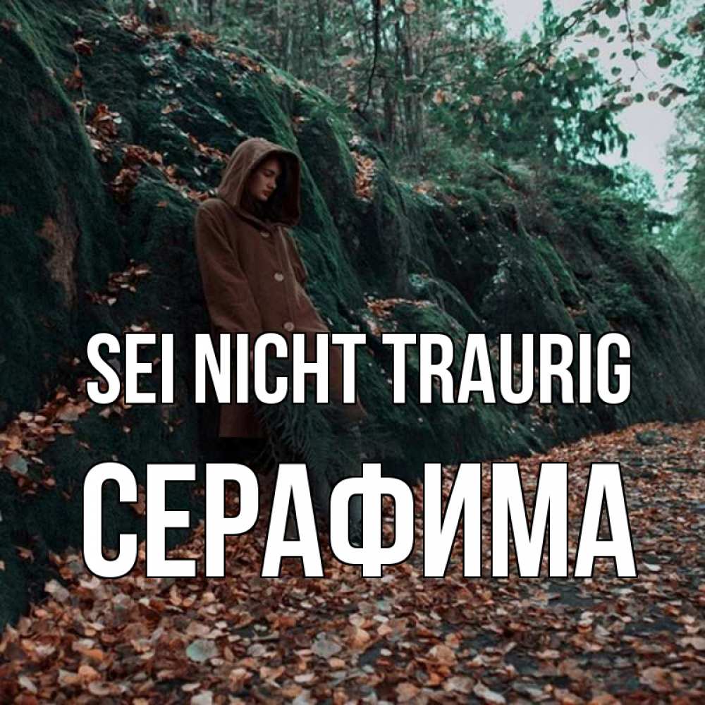 Открытка на каждый день с именем, Серафима Sei nicht traurig осенний лес Прикольная открытка с пожеланием онлайн скачать бесплатно 