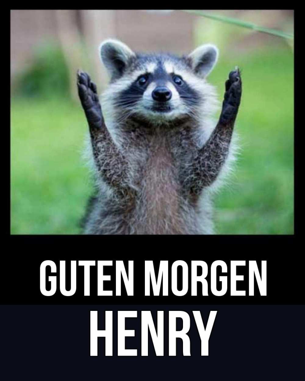 Открытка на каждый день с именем, Henry Guten Morgen хорошее настроение утречком Прикольная открытка с пожеланием онлайн скачать бесплатно 
