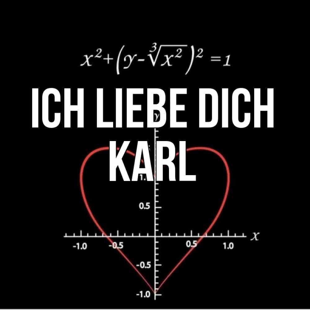 Открытка на каждый день с именем, Karl Ich liebe dich сердечная формула Прикольная открытка с пожеланием онлайн скачать бесплатно 