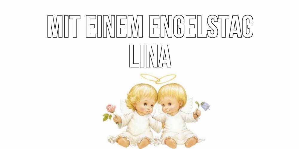 Картинка Mit einem Engelstag, Lina