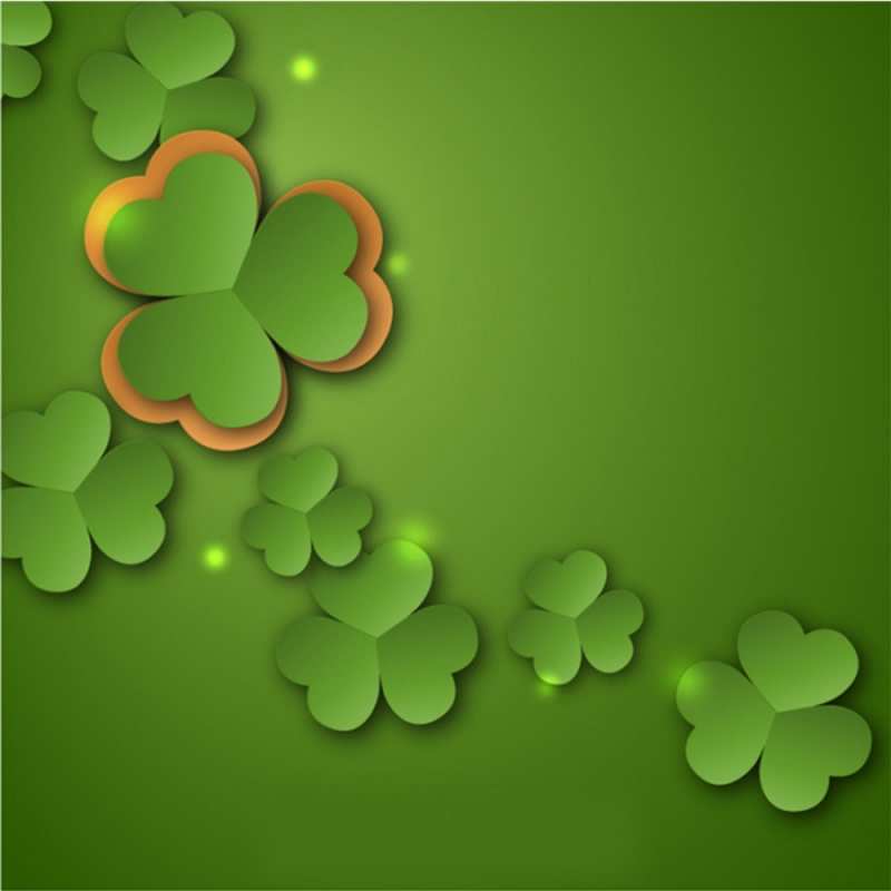 Открытка красивый клевер  много трехлистных листочков клевера  Ich wünsche dir viel Glück 