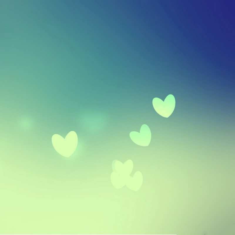 Открытка открытка для любимой с сердечками  градиент синий  Ich liebe dich 