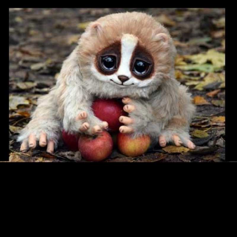 Открытка кто то очень любит яблоки прикольное животное Danke 