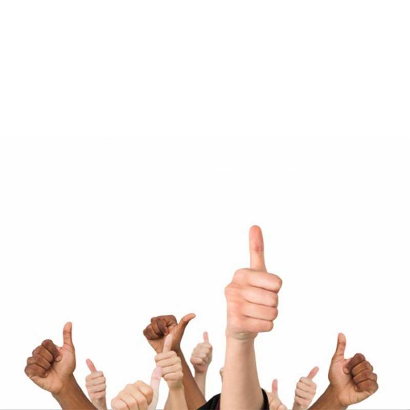 Открытка палец вверх  молодцом  Ich wünsche dir viel Glück 