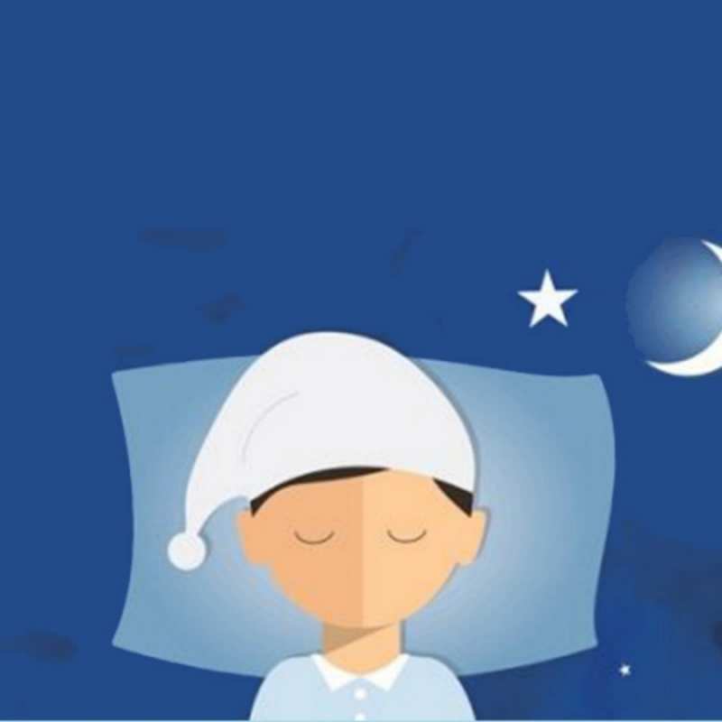 Открытка человек в пижаме ложится спать  подушка и шапочка  Gute Nacht 