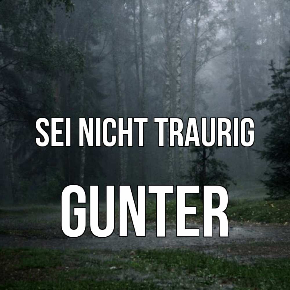 Открытка на каждый день с именем, Gunter Sei nicht traurig осень Прикольная открытка с пожеланием онлайн скачать бесплатно 