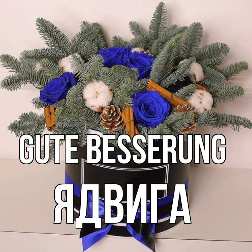 Открытка на каждый день с именем, Ядвига Gute Besserung короче кто то загрузил эти шишки Прикольная открытка с пожеланием онлайн скачать бесплатно 