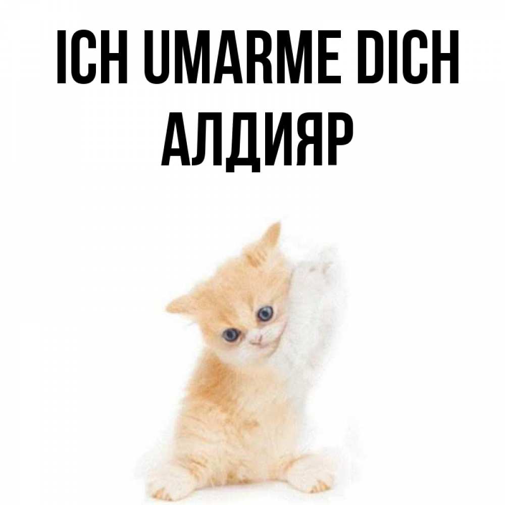Открытка на каждый день с именем, Алдияр Ich umarme dich я хочу очень скорее обнимаешек Прикольная открытка с пожеланием онлайн скачать бесплатно 