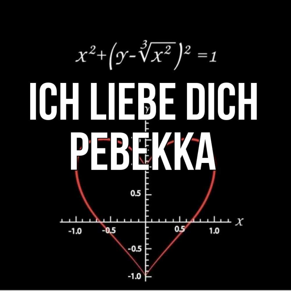 Открытка на каждый день с именем, Ревекка Ich liebe dich сердечная формула Прикольная открытка с пожеланием онлайн скачать бесплатно 