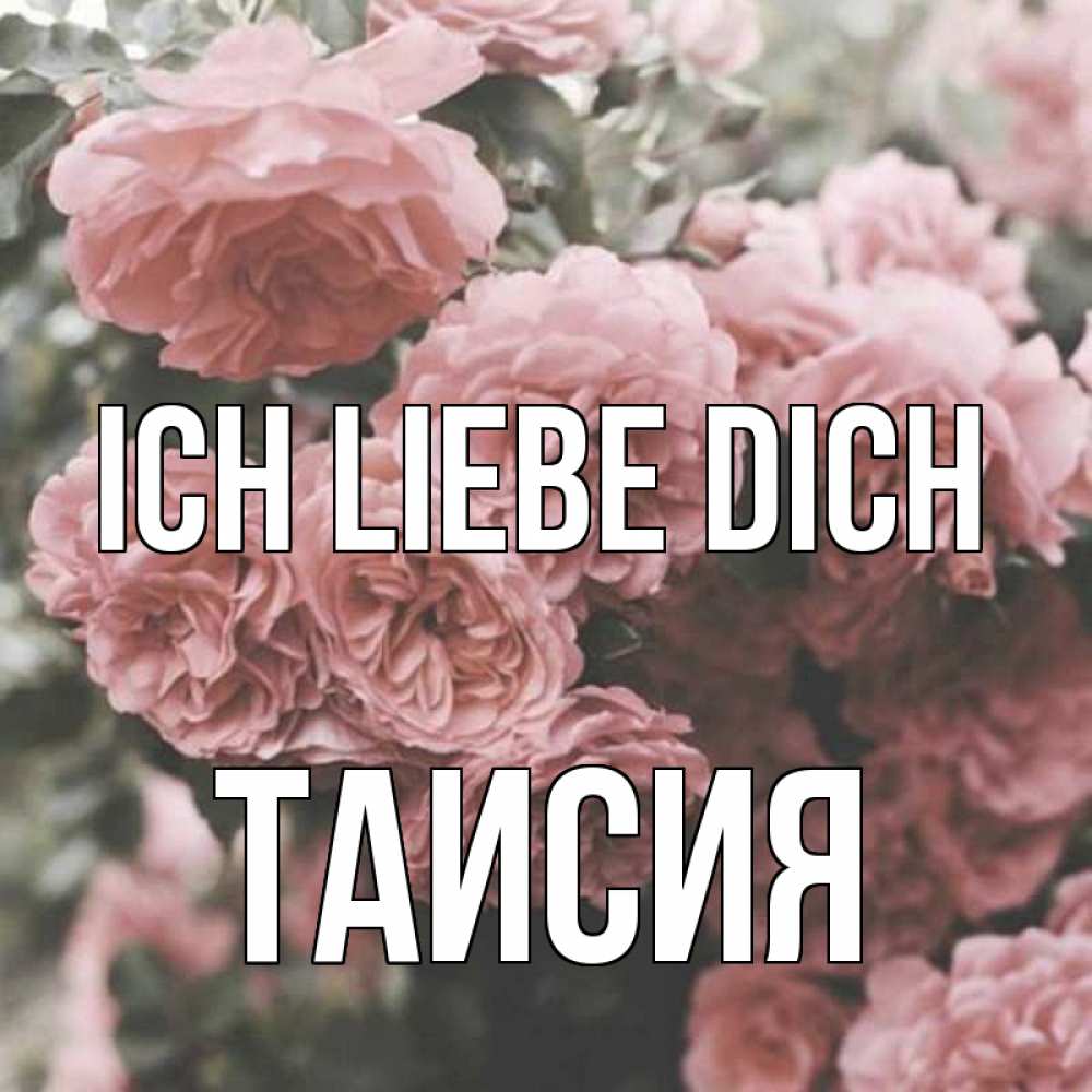 Открытка на каждый день с именем, Таисия Ich liebe dich розы 3 Прикольная открытка с пожеланием онлайн скачать бесплатно 