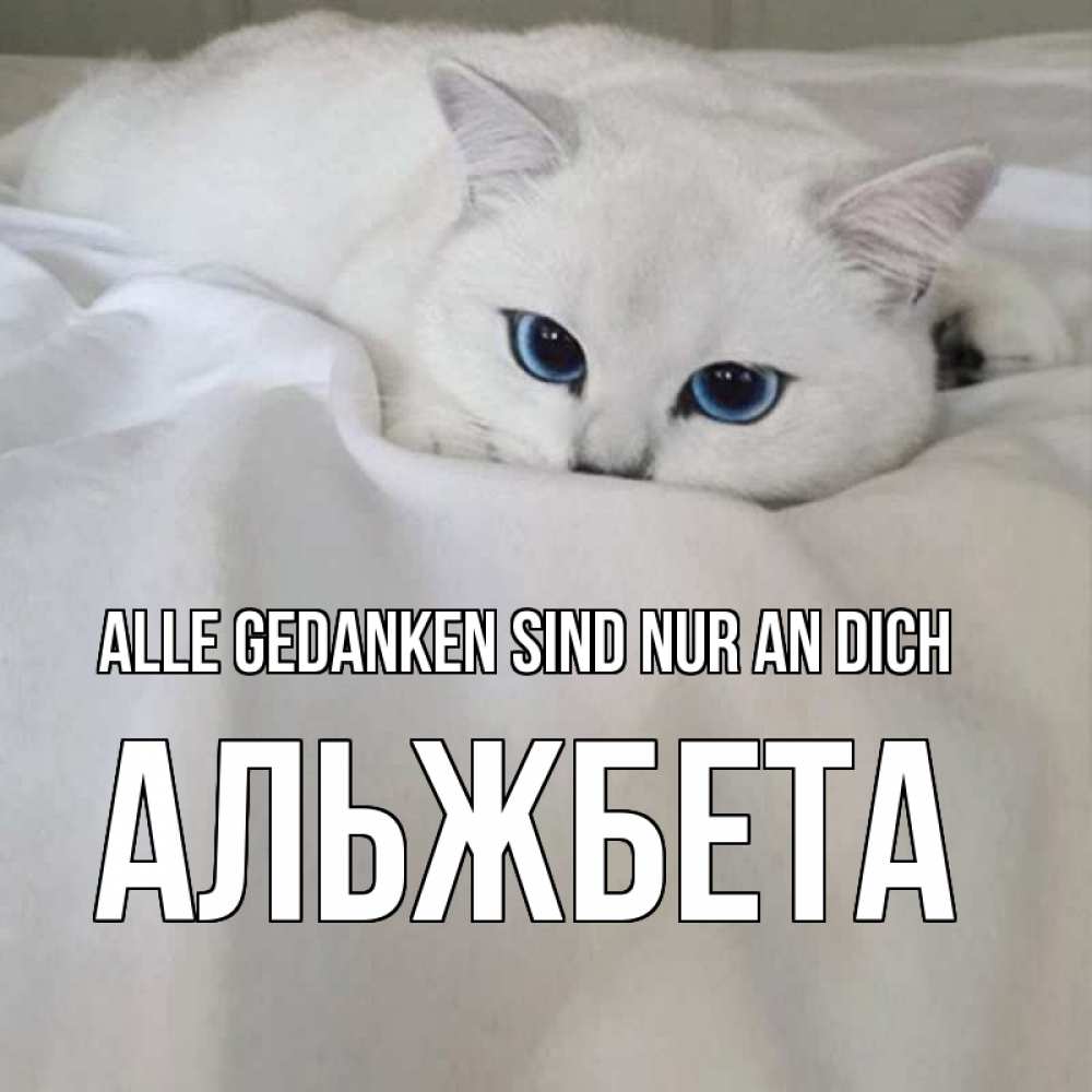 Открытка на каждый день с именем, Альжбета Alle Gedanken sind nur an dich я очень по тебе скучаю и тоскую Прикольная открытка с пожеланием онлайн скачать бесплатно 