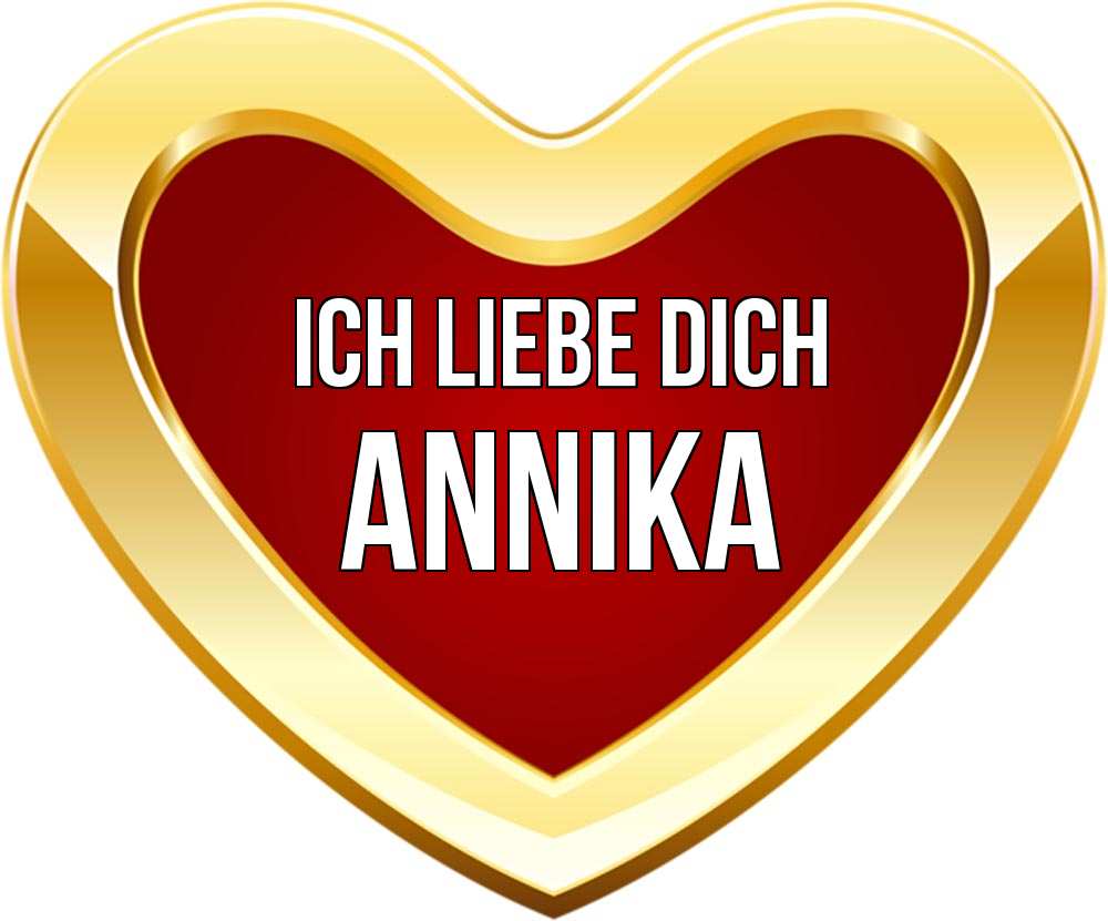 Открытка на каждый день с именем, Annika Ich liebe dich из краски Прикольная открытка с пожеланием онлайн скачать бесплатно 