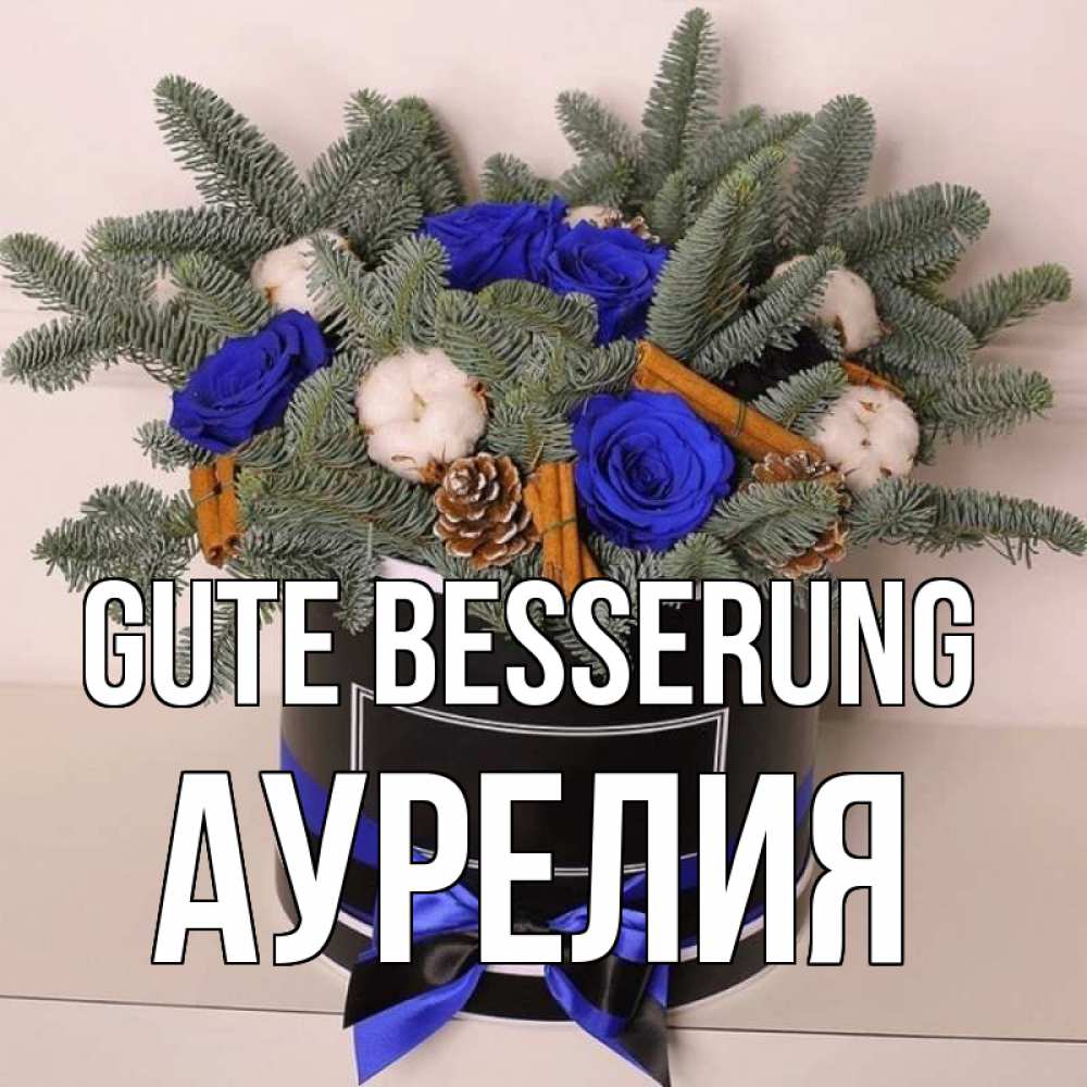 Открытка на каждый день с именем, Аурелия Gute Besserung короче кто то загрузил эти шишки Прикольная открытка с пожеланием онлайн скачать бесплатно 