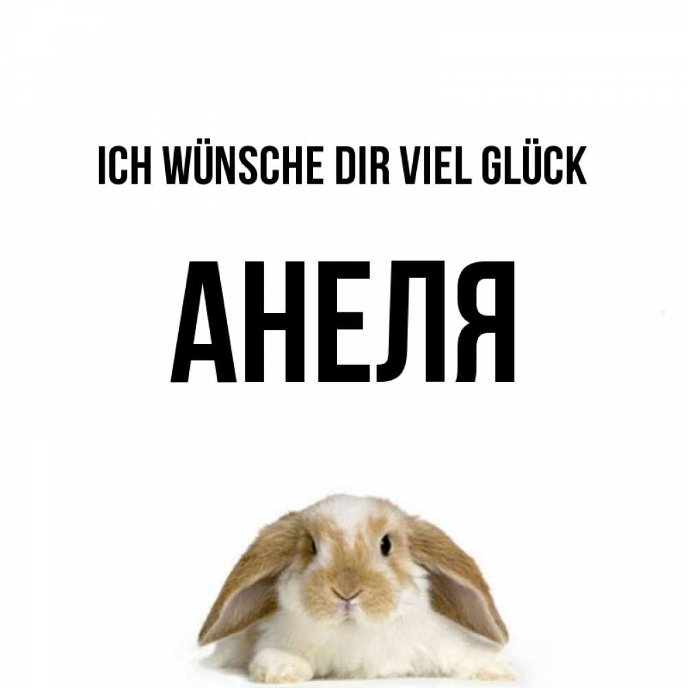 Открытка на каждый день с именем, Анеля Ich wünsche dir viel Glück открытки с произвольным текстом который можно вставить в открытку и создать ее самостоятельно бесплатно онлайн Прикольная открытка с пожеланием онлайн скачать бесплатно 