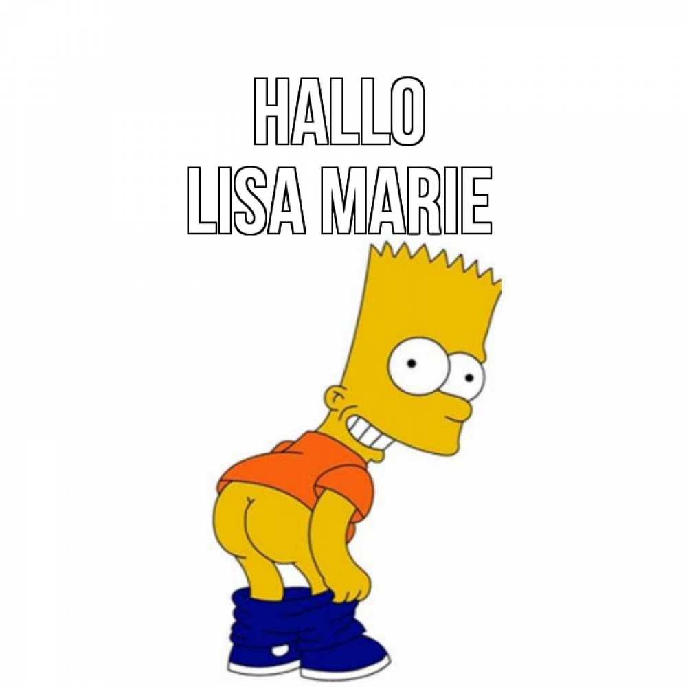 Открытка на каждый день с именем, Lisa-Marie Hallo попочка Прикольная открытка с пожеланием онлайн скачать бесплатно 