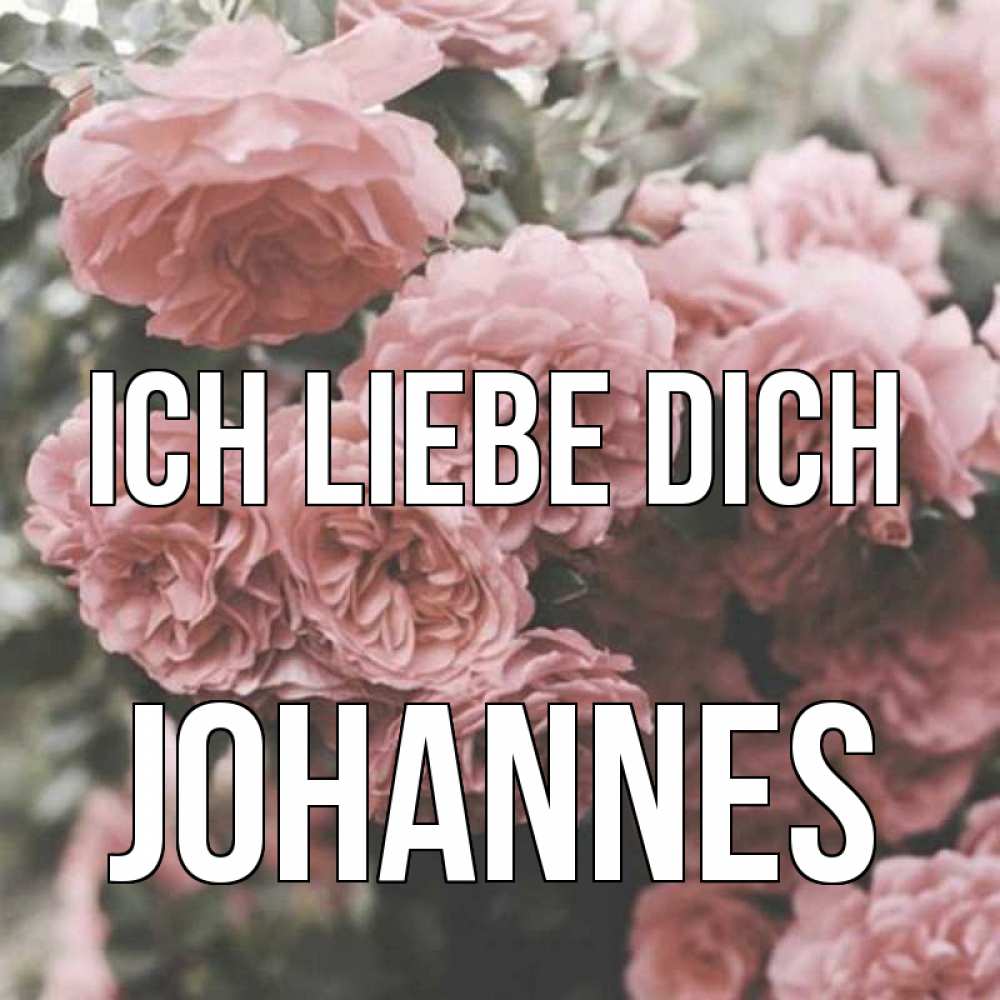 Открытка на каждый день с именем, Johannes Ich liebe dich розы 3 Прикольная открытка с пожеланием онлайн скачать бесплатно 