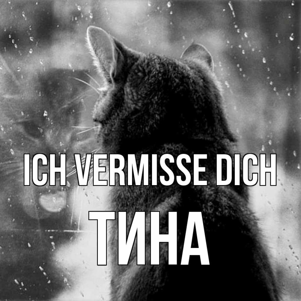 Открытка на каждый день с именем, Тина Ich vermisse dich скорее ко мне приходи 1 Прикольная открытка с пожеланием онлайн скачать бесплатно 