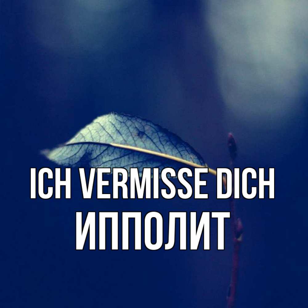 Открытка на каждый день с именем, Ипполит Ich vermisse dich одна ветка 1 Прикольная открытка с пожеланием онлайн скачать бесплатно 