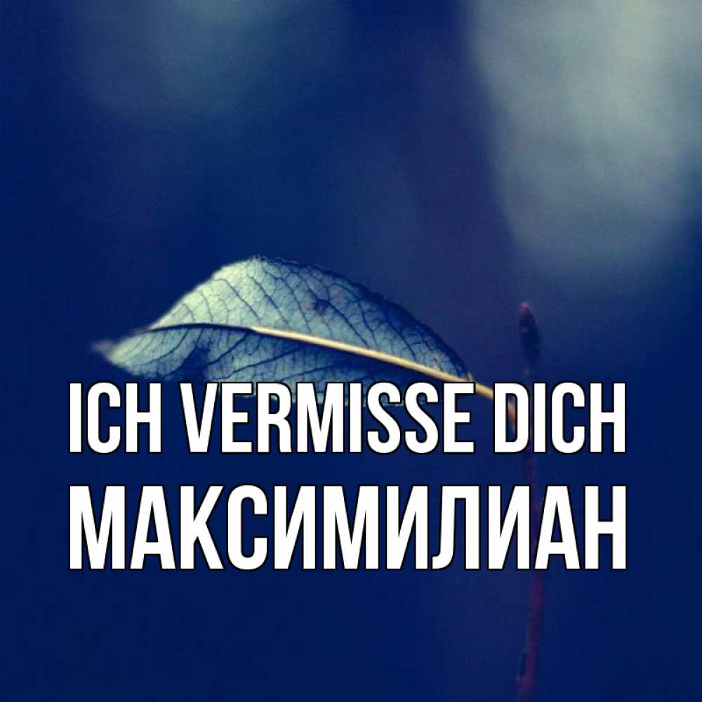 Открытка на каждый день с именем, Максимилиан Ich vermisse dich одна ветка 1 Прикольная открытка с пожеланием онлайн скачать бесплатно 