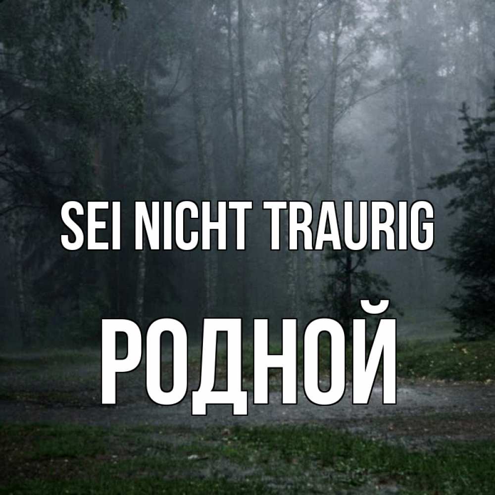Открытка на каждый день с именем, Родной Sei nicht traurig осень Прикольная открытка с пожеланием онлайн скачать бесплатно 