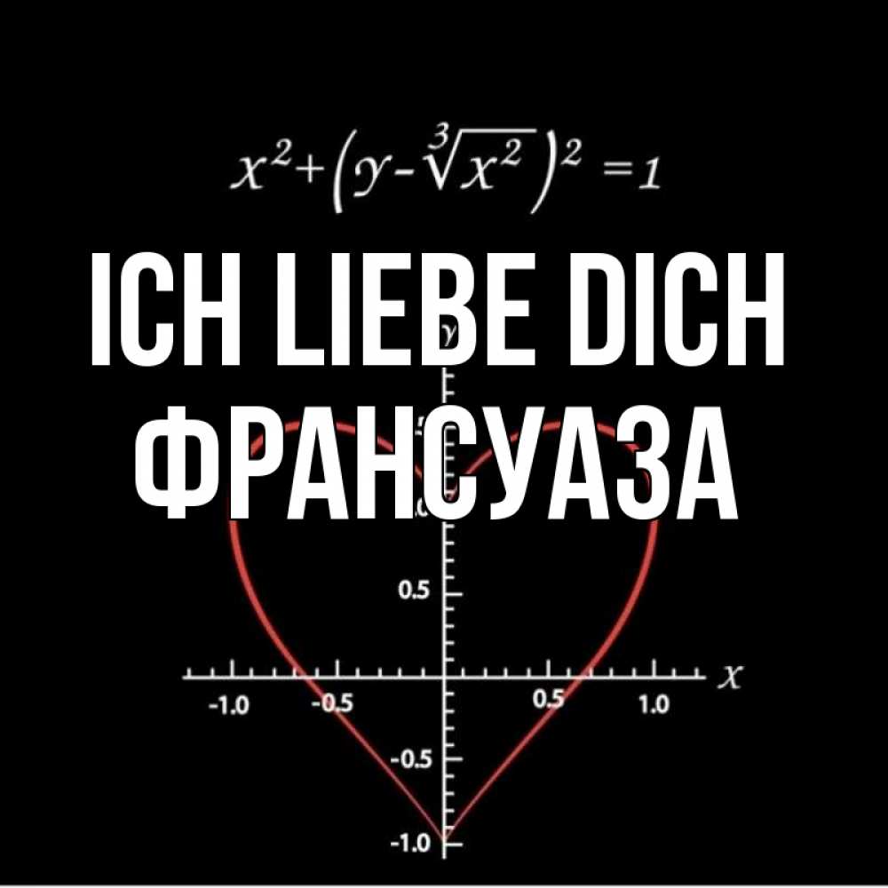 Открытка на каждый день с именем, Франсуаза Ich liebe dich сердечная формула Прикольная открытка с пожеланием онлайн скачать бесплатно 