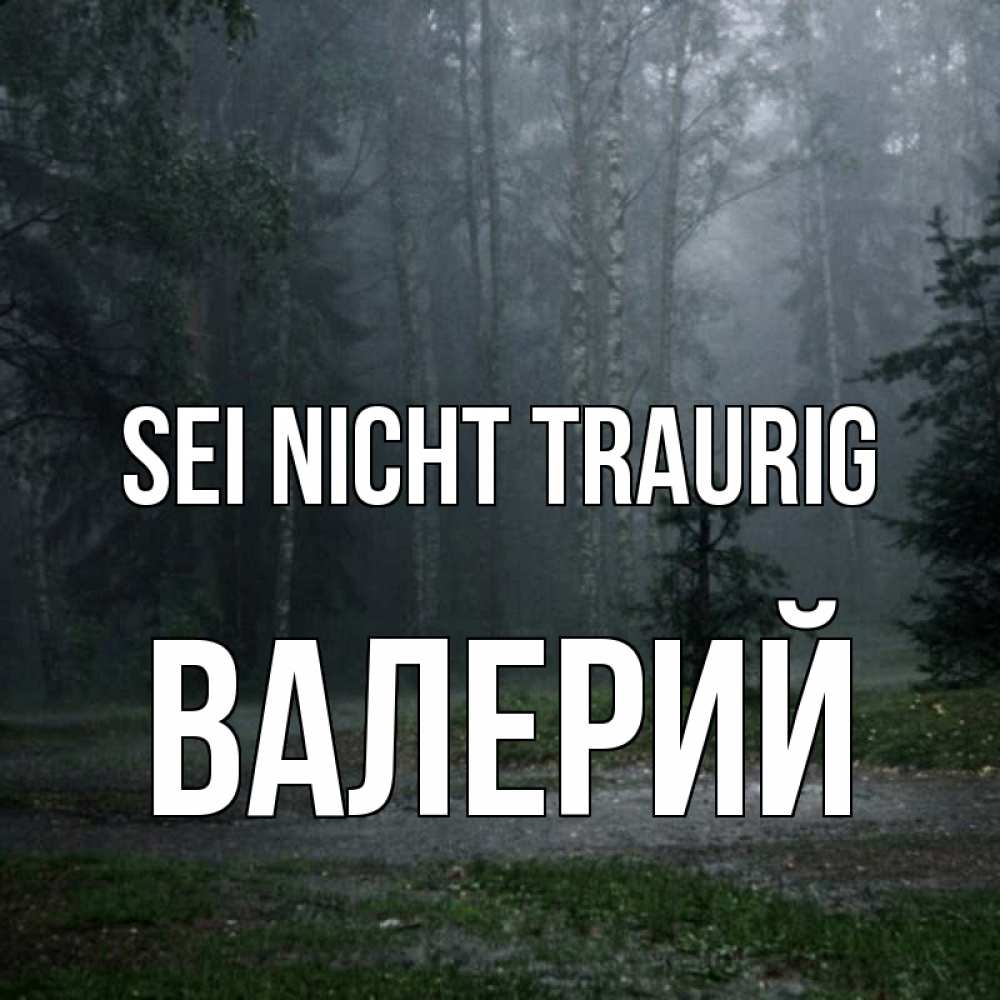 Открытка на каждый день с именем, Валерий Sei nicht traurig осень Прикольная открытка с пожеланием онлайн скачать бесплатно 