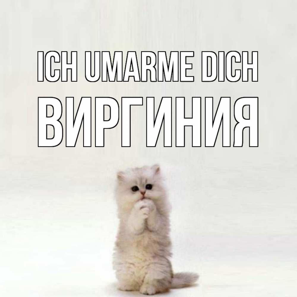 Открытка на каждый день с именем, Виргиния Ich umarme dich открытки с креативными подписями Прикольная открытка с пожеланием онлайн скачать бесплатно 