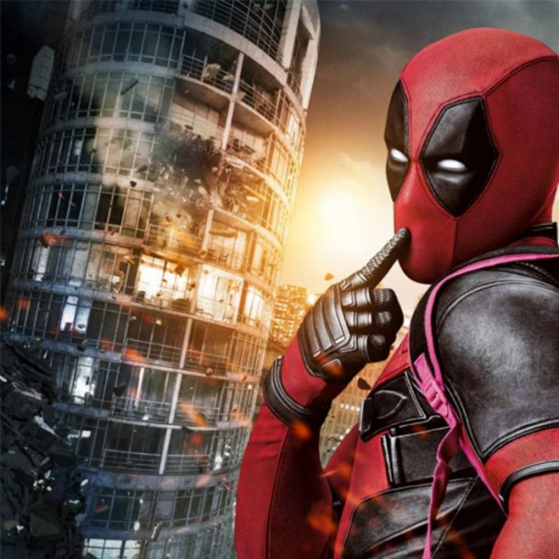 Открытка Дедпул  с супергероями  Zum Geburtstag 