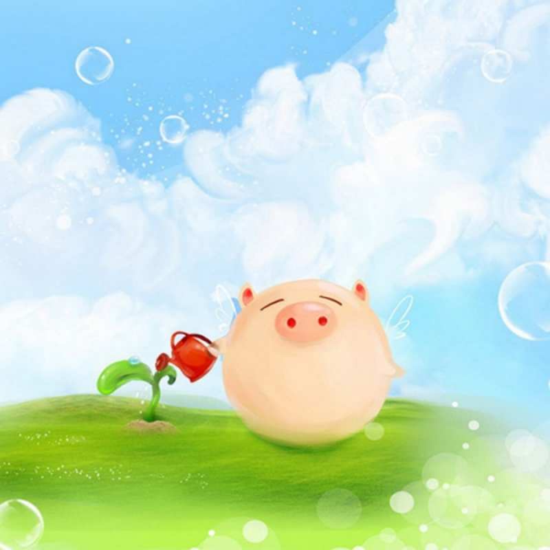 Открытка летнее настроение  позитивная свинюшка  Danke 