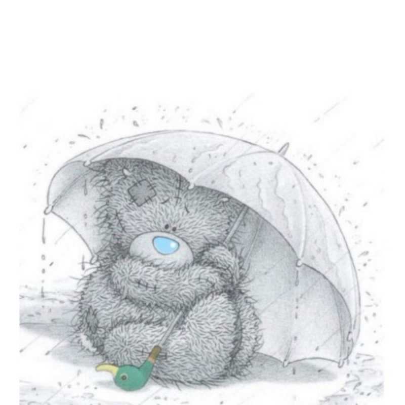 Открытка идет дождик  весеннее или осеннее настроение  Danke 