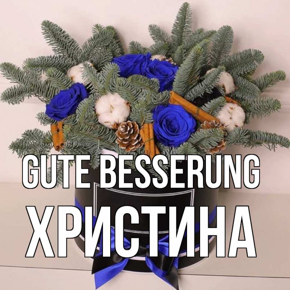 Открытка на каждый день с именем, Христина Gute Besserung короче кто то загрузил эти шишки Прикольная открытка с пожеланием онлайн скачать бесплатно 