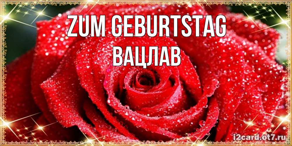 Открытка на каждый день с именем, Вацлав Zum Geburtstag роса и роза. открытка с красивой розой Прикольная открытка с пожеланием онлайн скачать бесплатно 
