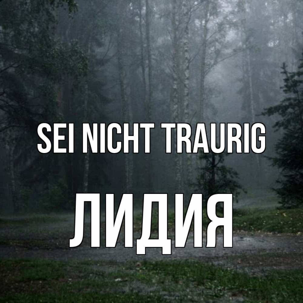 Открытка на каждый день с именем, Лидия Sei nicht traurig осень Прикольная открытка с пожеланием онлайн скачать бесплатно 