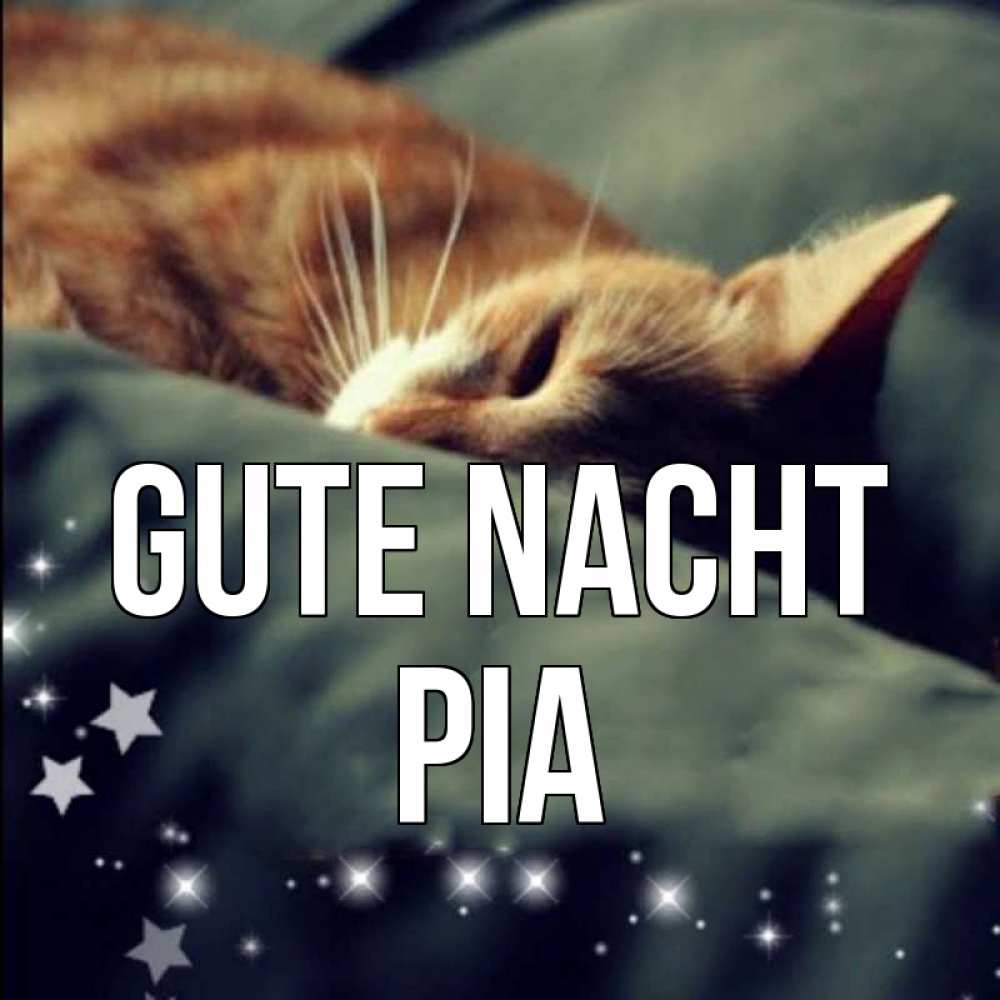 Открытка на каждый день с именем, Pia Gute Nacht кроватка Прикольная открытка с пожеланием онлайн скачать бесплатно 