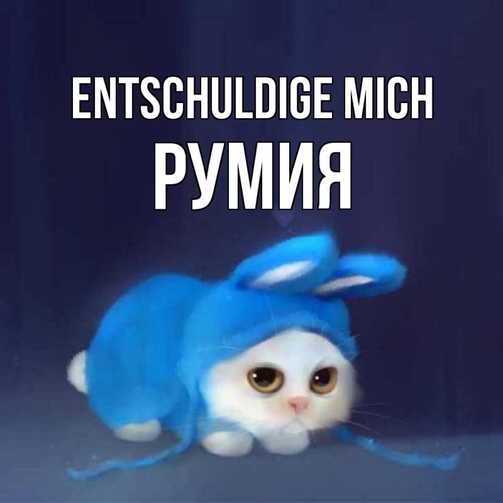 Открытка на каждый день с именем, Румия Entschuldige mich невинный котозай просит прощения Прикольная открытка с пожеланием онлайн скачать бесплатно 