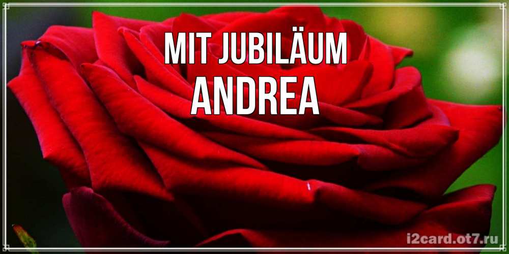 Открытка на каждый день с именем, Andrea Mit Jubiläum розочка очень красивая Прикольная открытка с пожеланием онлайн скачать бесплатно 