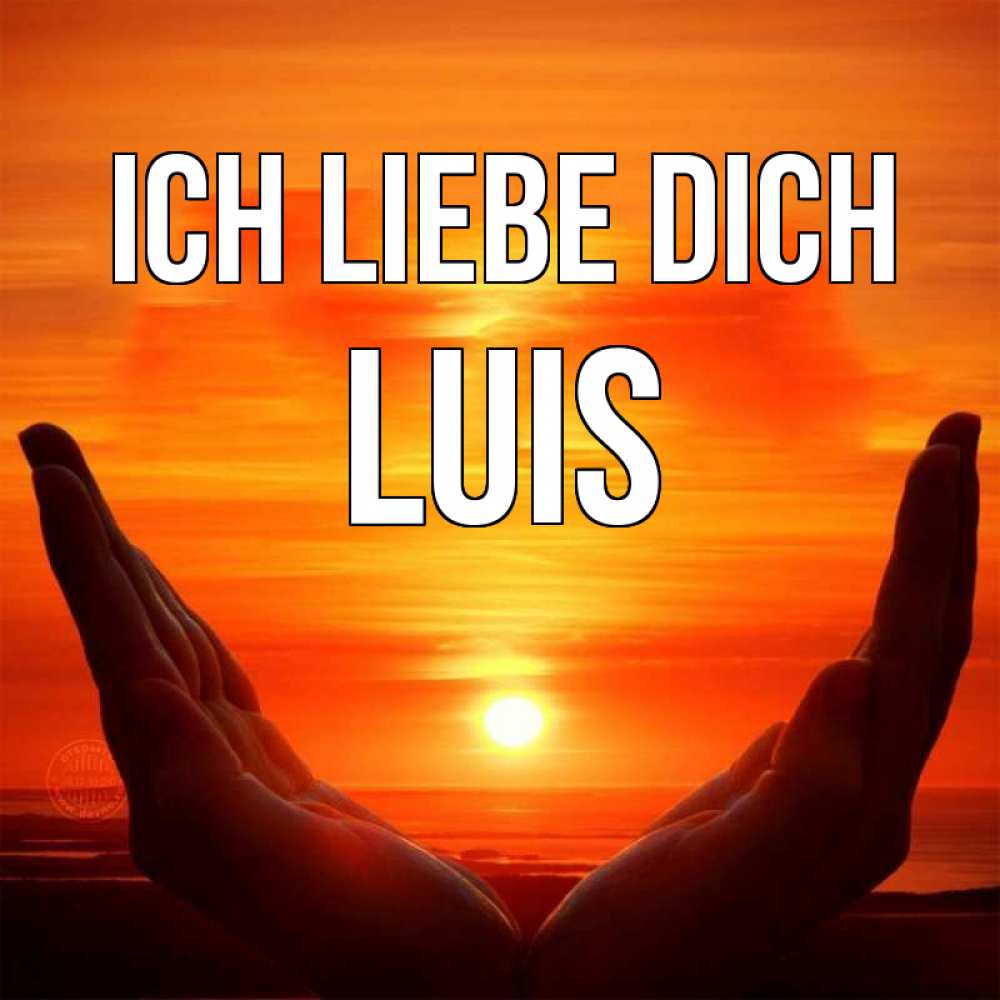 Открытка на каждый день с именем, Luis Ich liebe dich в руках Прикольная открытка с пожеланием онлайн скачать бесплатно 