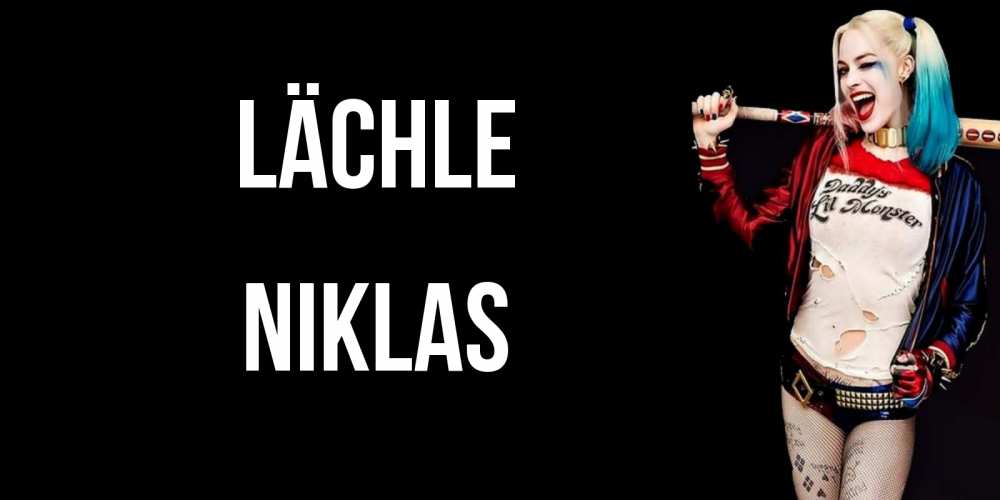 Открытка на каждый день с именем, Niklas Lächle пожелания быть позитивным Прикольная открытка с пожеланием онлайн скачать бесплатно 