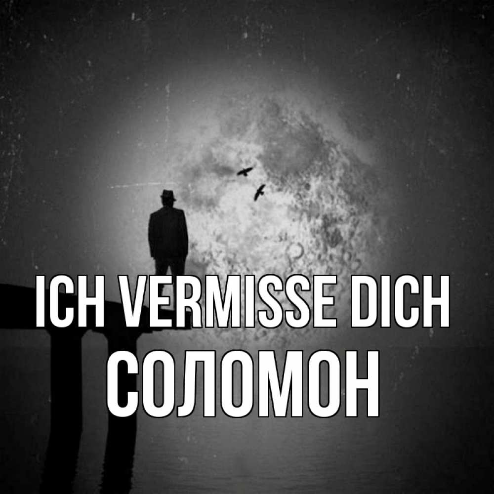 Открытка на каждый день с именем, Соломон Ich vermisse dich мост 1 Прикольная открытка с пожеланием онлайн скачать бесплатно 