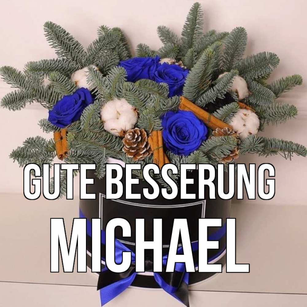 Открытка на каждый день с именем, Michael Gute Besserung короче кто то загрузил эти шишки Прикольная открытка с пожеланием онлайн скачать бесплатно 