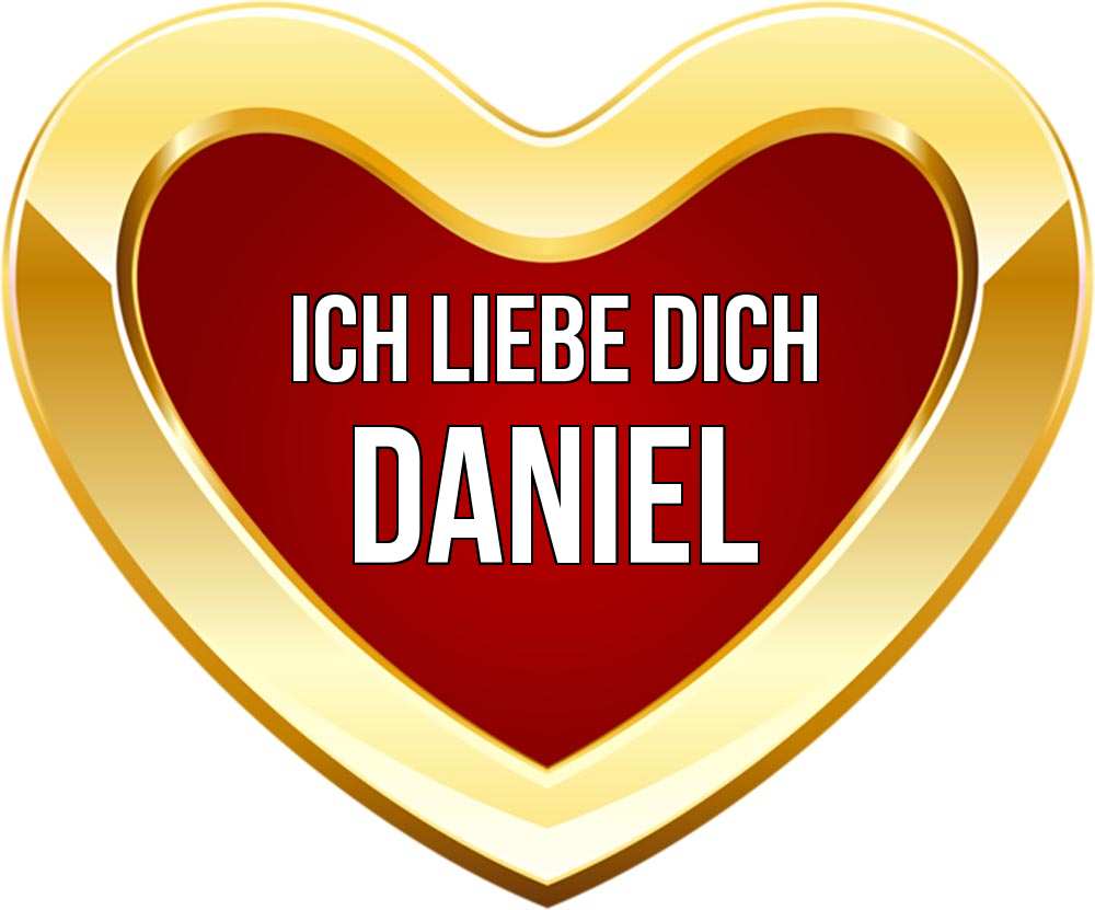 Открытка на каждый день с именем, Daniel Ich liebe dich из краски Прикольная открытка с пожеланием онлайн скачать бесплатно 