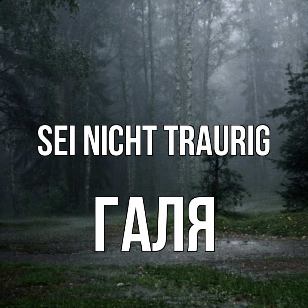Открытка на каждый день с именем, Галя Sei nicht traurig осень Прикольная открытка с пожеланием онлайн скачать бесплатно 