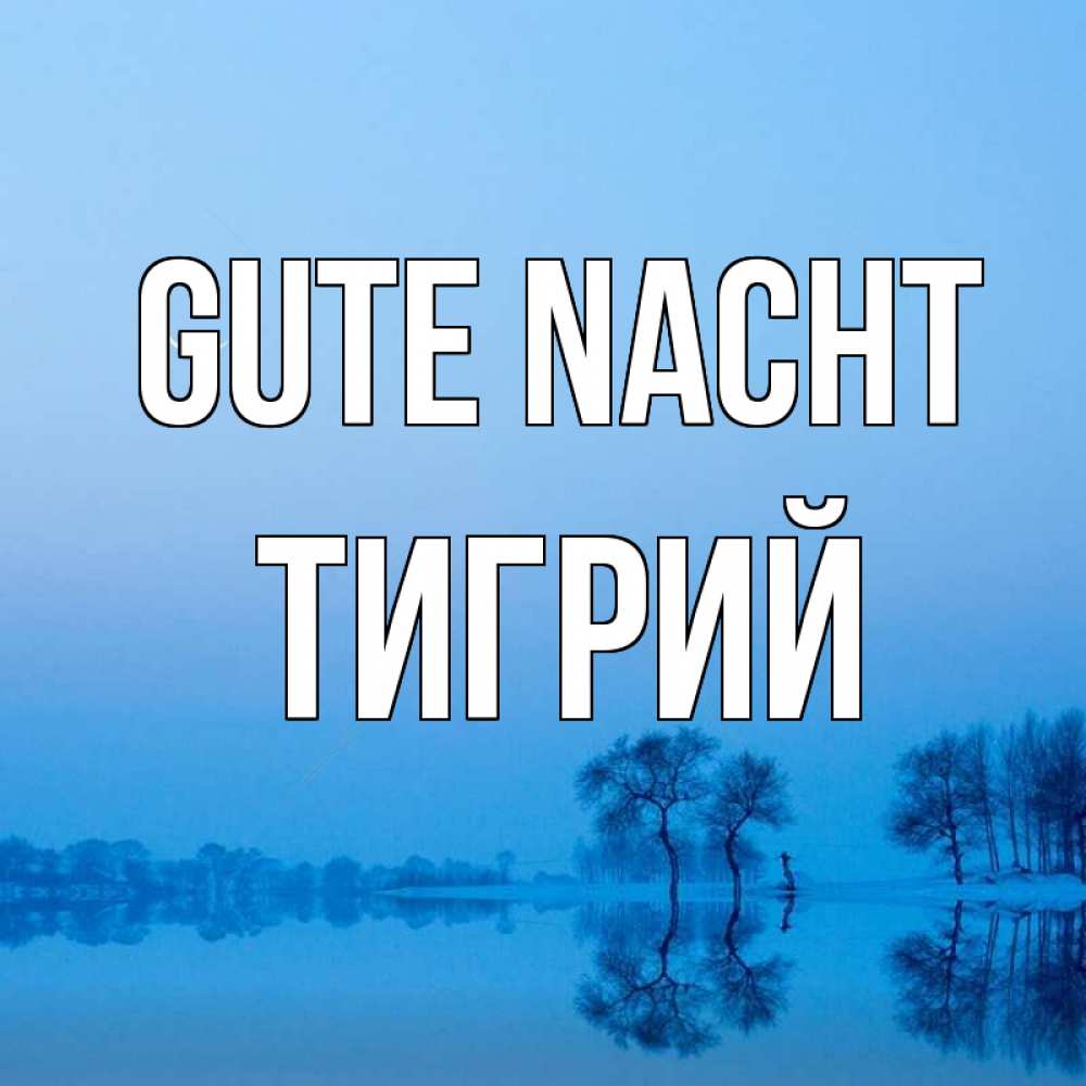 Открытка на каждый день с именем, Тигрий Gute Nacht весна Прикольная открытка с пожеланием онлайн скачать бесплатно 