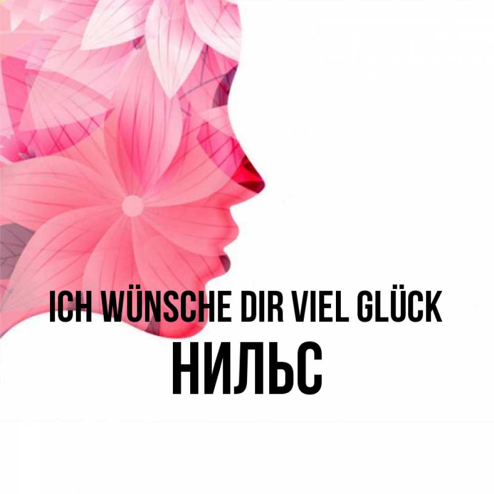 Открытка на каждый день с именем, Нильс Ich wünsche dir viel Glück на удачу Прикольная открытка с пожеланием онлайн скачать бесплатно 