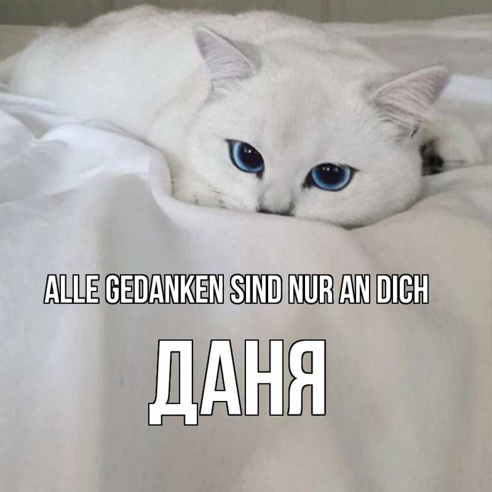 Открытка на каждый день с именем, Даня Alle Gedanken sind nur an dich я очень по тебе скучаю и тоскую Прикольная открытка с пожеланием онлайн скачать бесплатно 